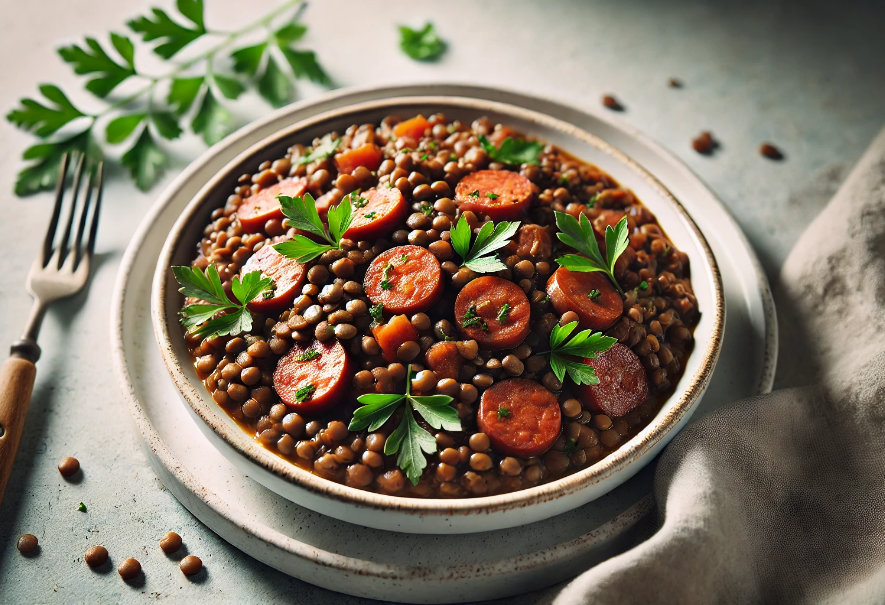 Recipe for Figatellu Lentils